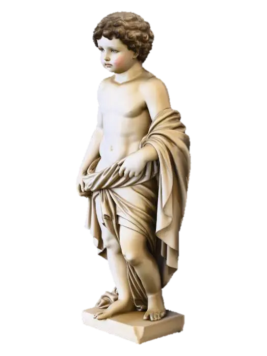 Cherubic Elegance - Cherub 3D model, vytvořený pomocí AI