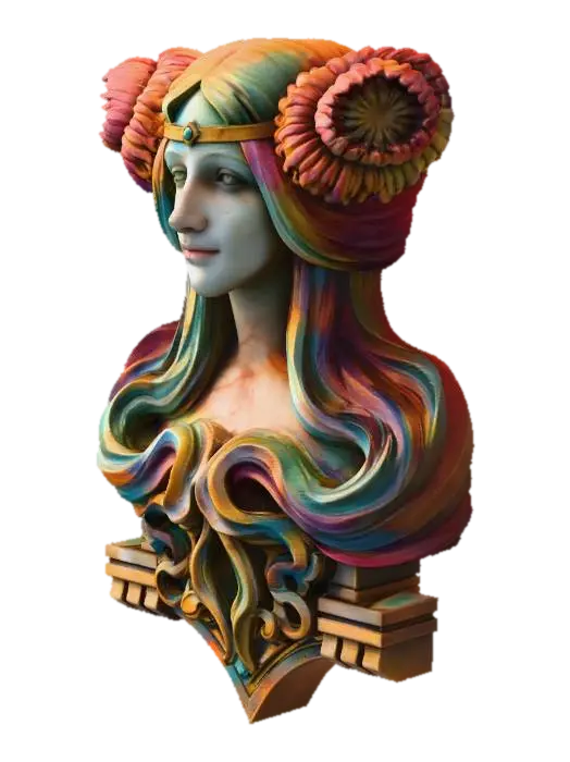 Harmony in Stone - Wallmounted 3D model, vytvořený pomocí AI