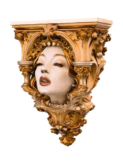 Gilded Gaze Corbel 3D model, vytvořený pomocí AI