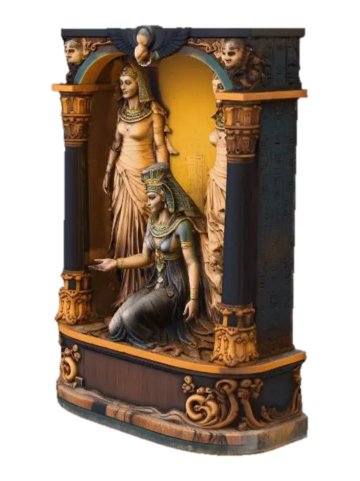 Cleopatra Tomb - Caricature 3D model, vytvořený pomocí AI