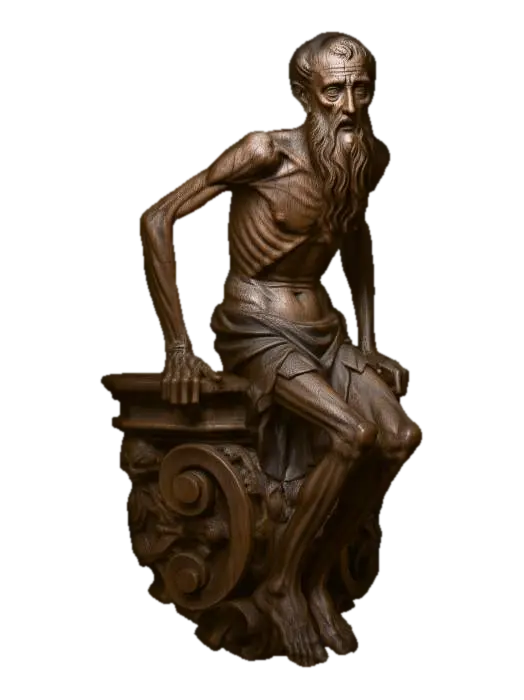 TimeWorn Sage - Wise 3D model, vytvořený pomocí AI