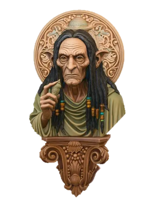 Modello 3D Dreadlock Elder, generato dall’IA