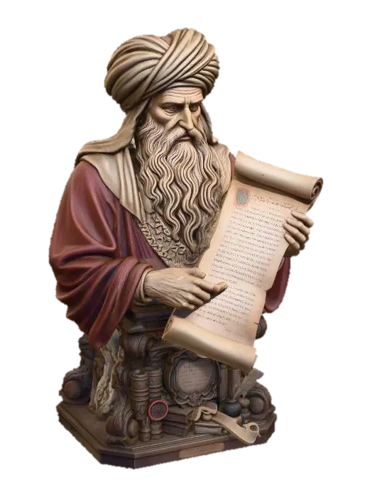 Modello 3D Scribe of the Scrolls, generato dall’IA
