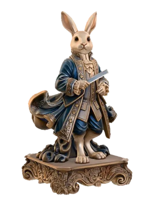 Aristocrat Rabbit - Classical model 3D, wygenerowany przez AI