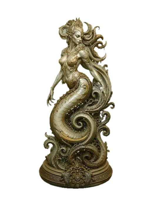Modello 3D Serpentine Empress of the Tides - Cg, generato dall’IA