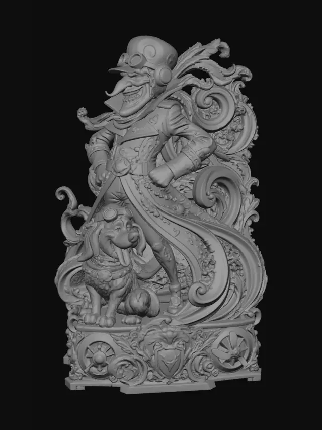 3D model for Clockwork Marquis and the Hound