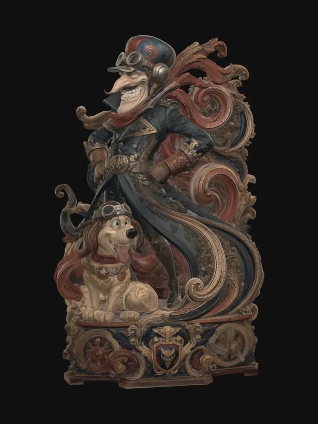 3D model for Clockwork Marquis and the Hound