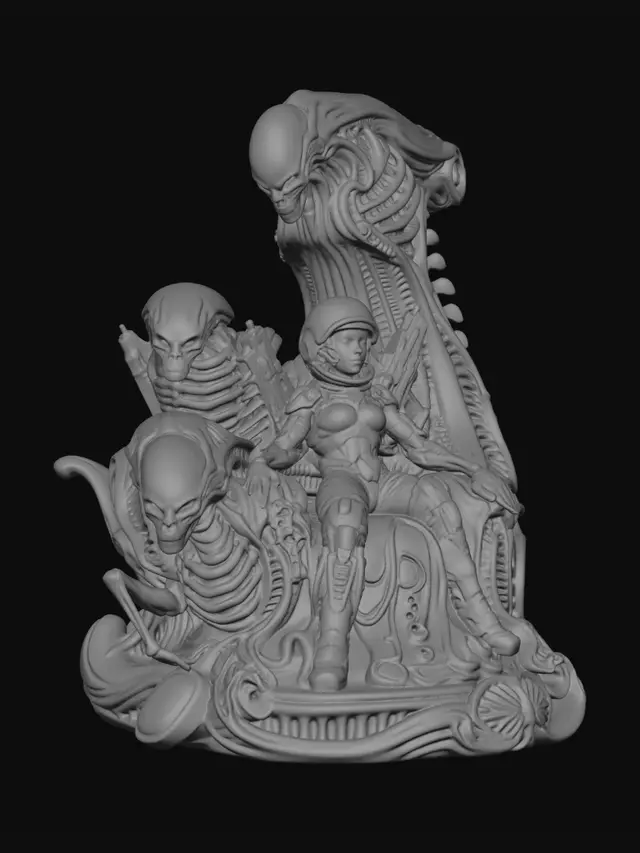3D model for Warrior Among Skulls