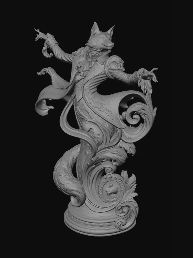 3D model for Baroque Fox Dancer