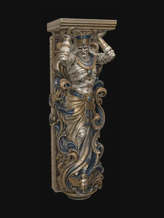 3D model for Golden Knight Caryatid