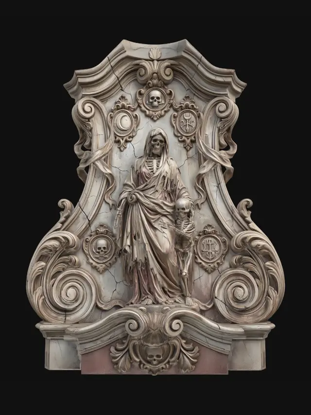 Gravestone Roccoco Free Tombstone 3D Models - Download Instantly | Meshy