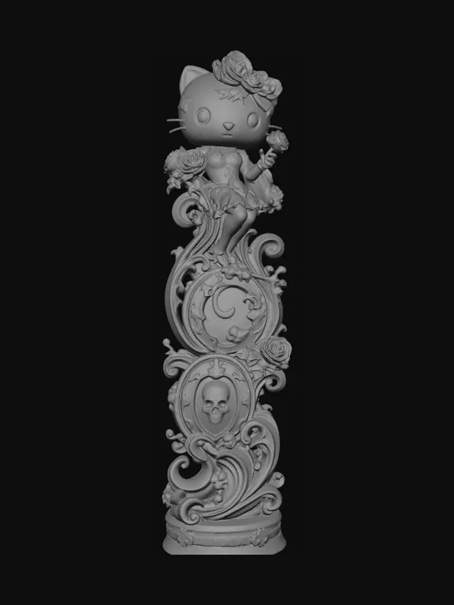 3D model for Gothic Clockwork Kitty