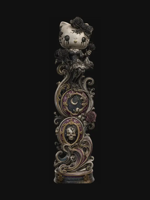 3D model for Gothic Clockwork Kitty