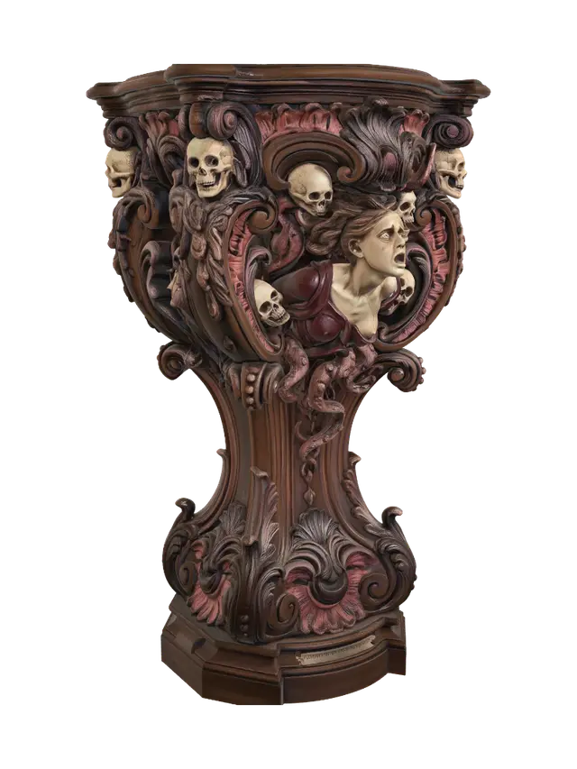 Modelo 3D de Transform an eldritch mass of screaming skulls, writhing tentacles and a… - Consolepillar, gerado por IA