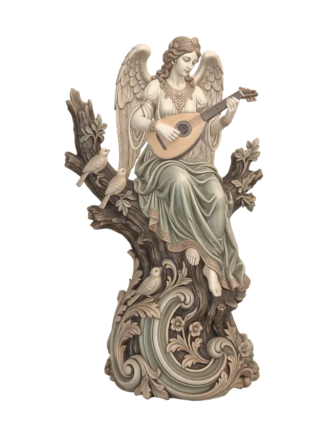 angelic musician - Polishedwood 3D model, vytvořený pomocí AI