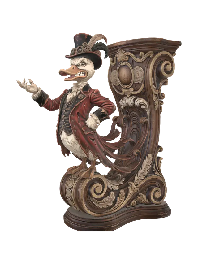 duck aristocrat - Theatrical 3D model, vytvořený pomocí AI