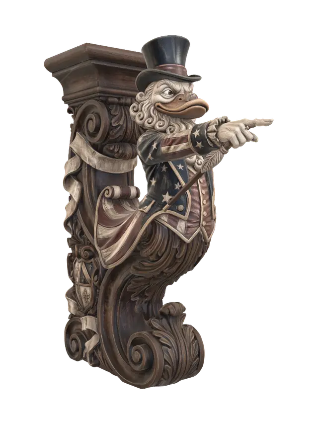 duck lincoln - Elderly 3D model, vytvořený pomocí AI