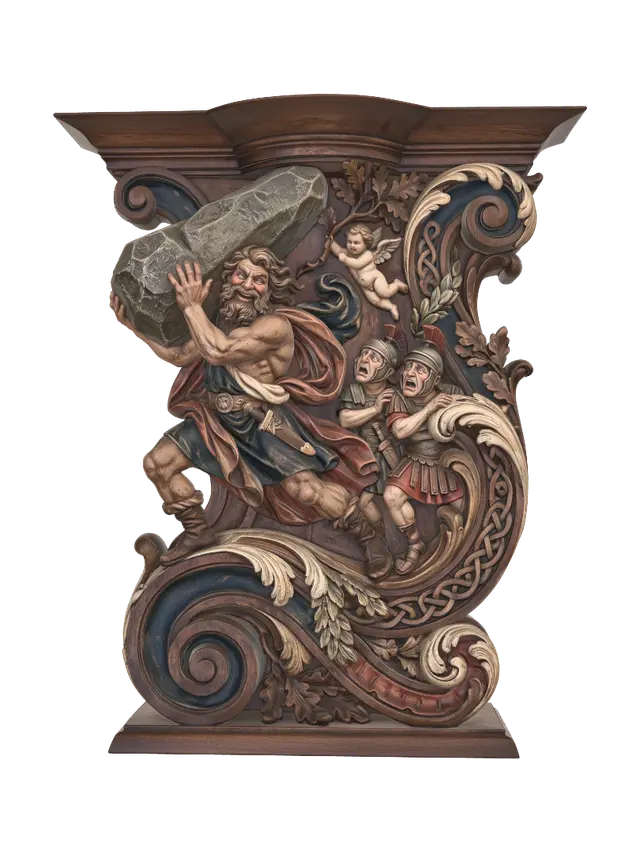 gaul vs romans - Caricature 3D model, vytvořený pomocí AI