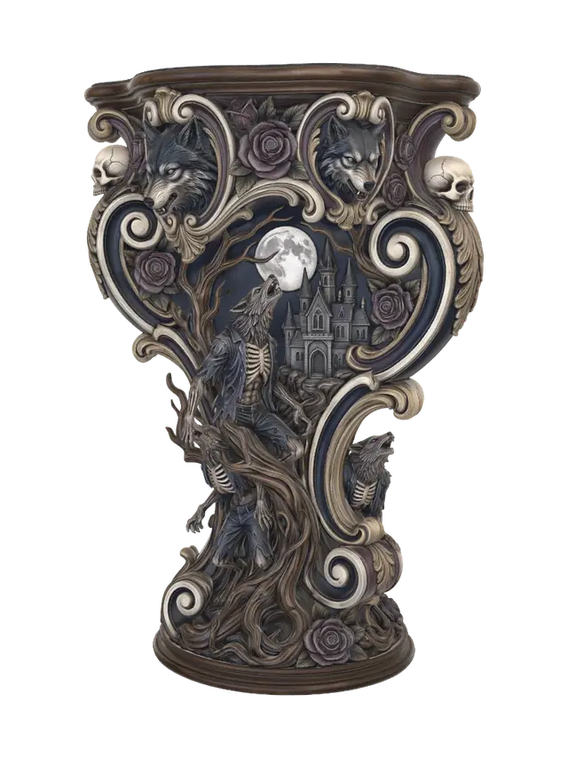lycan pack wall console - Wolfpack 3D model, vytvořený pomocí AI