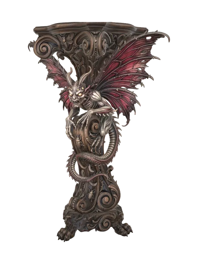 moth demon 2 - Polishedwood 3D model, vytvořený pomocí AI
