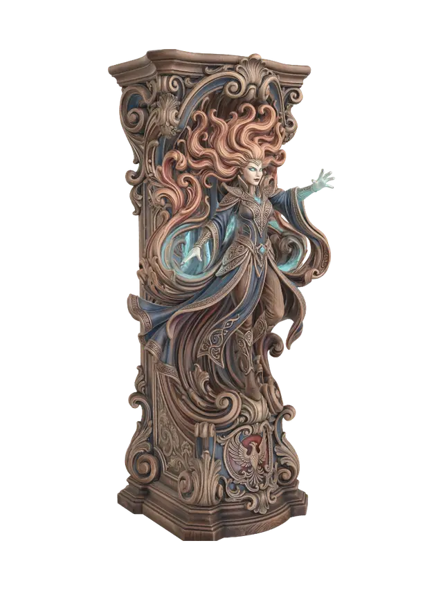 Modelo 3D de victorian phoenix - Consolepillar, gerado por IA