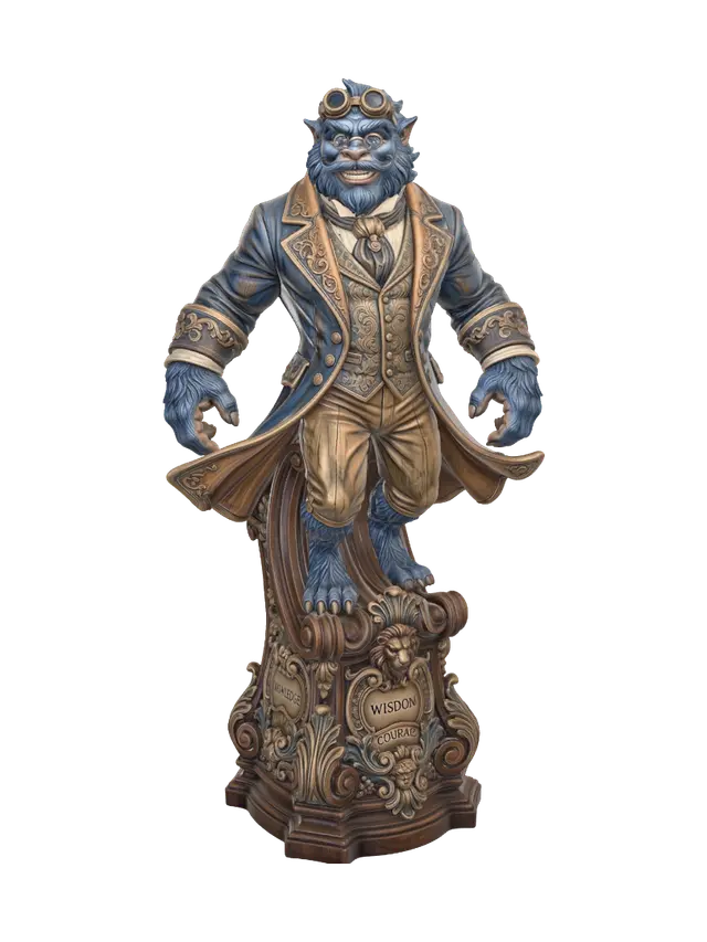 victorian beast - Polishedwood 3D model, vytvořený pomocí AI