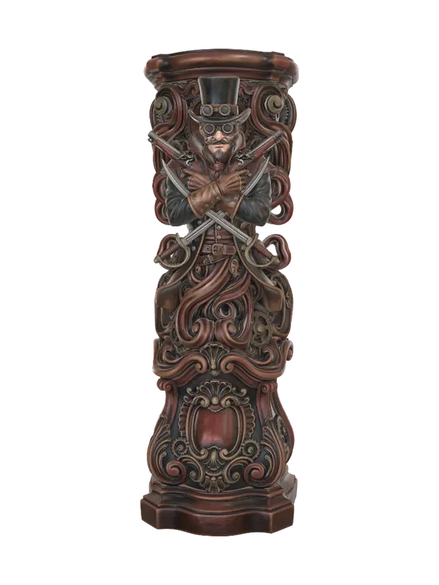 victorian deadpool 3D model, vytvořený pomocí AI