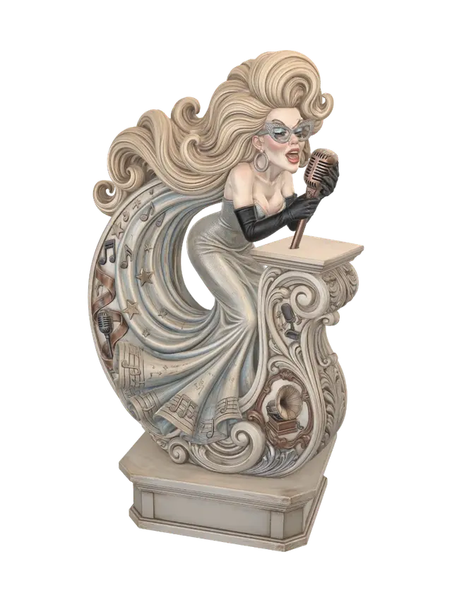 victorian dazzler - Microphone 3D model, vytvořený pomocí AI