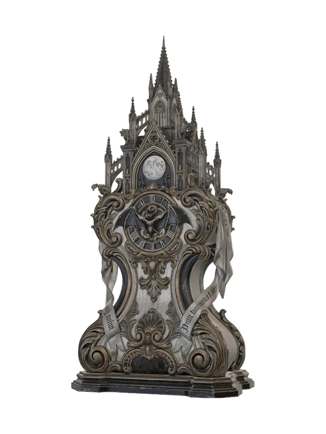 victorian gotham clocktower 3D model, vytvořený pomocí AI