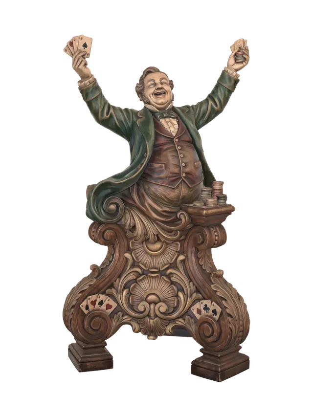 exuberant gambler 3D model, vytvořený pomocí AI