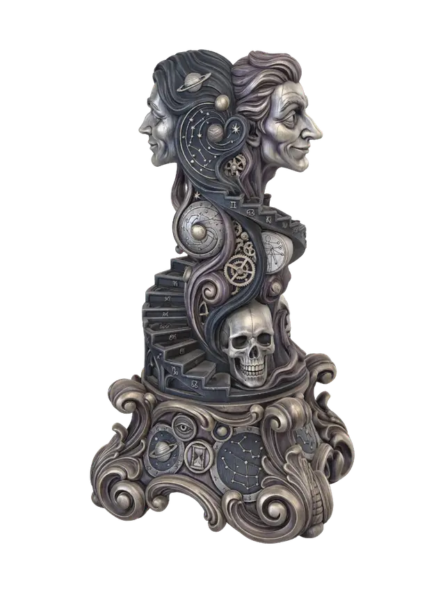 celstial compostion - Polishedwood 3D model, vytvořený pomocí AI