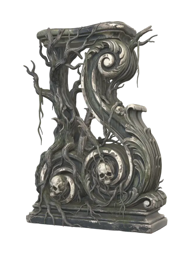 cursed forest - Hauntedforest 3D model, vytvořený pomocí AI