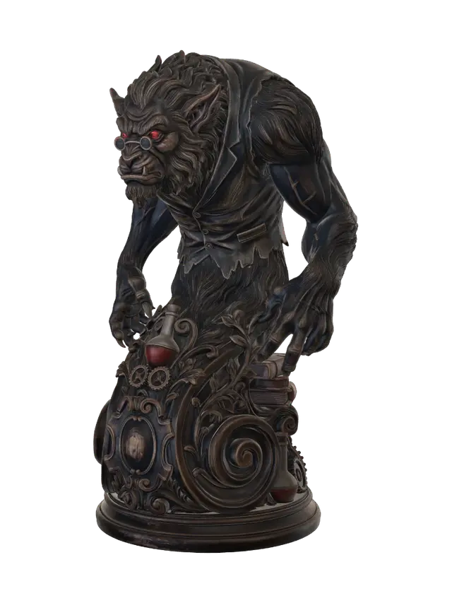 victorian beast 4 - Scholar 3D model, vytvořený pomocí AI