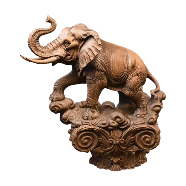 Elephant 3D model, vytvořený pomocí AI