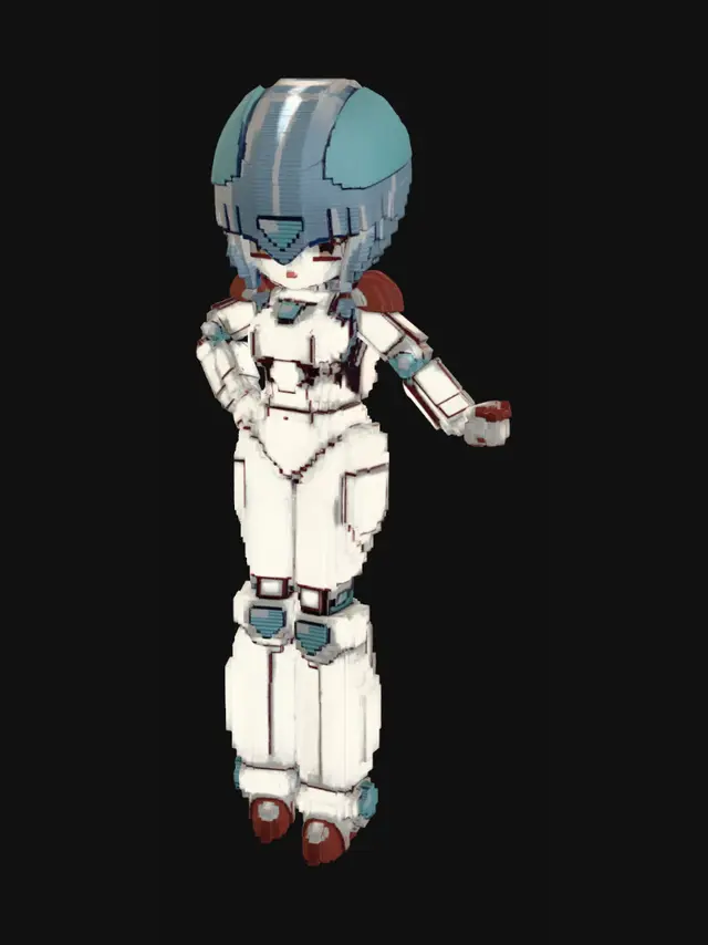 3D model for Pixelated Space Astronaut
