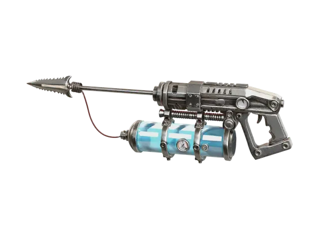 Gasharpoon Forsaken 3D model, vytvořený pomocí AI