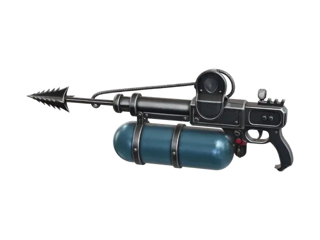 Ornate Gasharpoon Forsaken 3D model, vytvořený pomocí AI