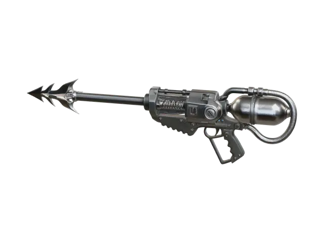 Low-Poly Gasharpoon Forsaken 3D model, vytvořený pomocí AI