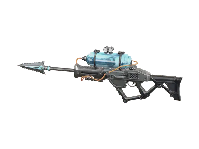 Modern Gasharpoon Forsaken 3D model, vytvořený pomocí AI