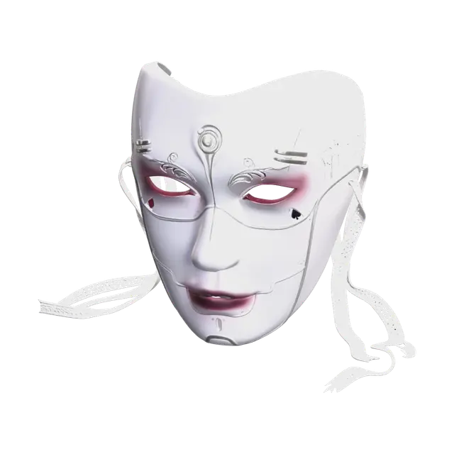 Stylized Kabuki Mask 3D model, vytvořený pomocí AI
