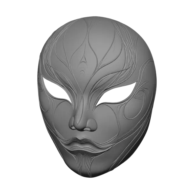 3D model for Weathered Kabuki Mask
