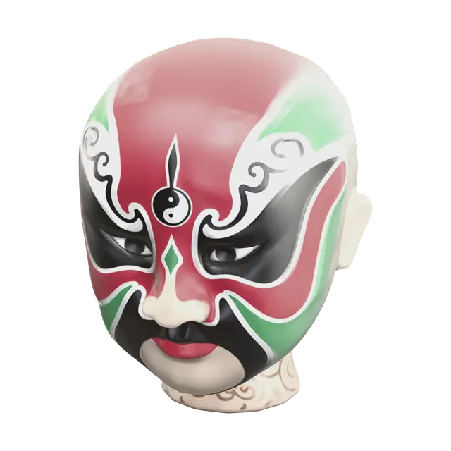 Modern Kabuki Mask 3D model, vytvořený pomocí AI