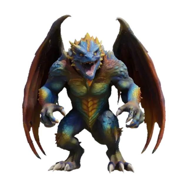 Dragon Fury 3D model, vytvořený pomocí AI