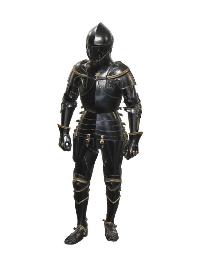 Realistic Armorsuit - Platearmor 3D model, vytvořený pomocí AI