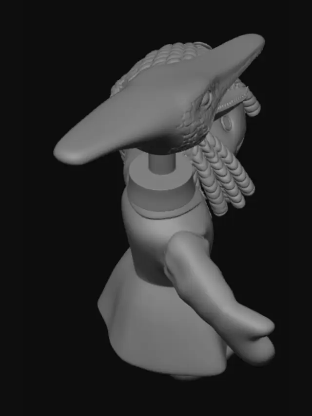 3D model for Dino-Headed Doll and Blonde Head