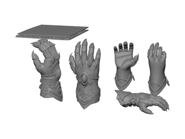 3D model for Ancient Runic Gauntlet: Schematic