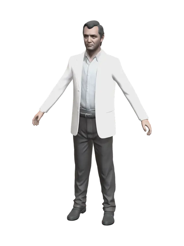 Stylized Gta 5 3D model, vytvořený pomocí AI
