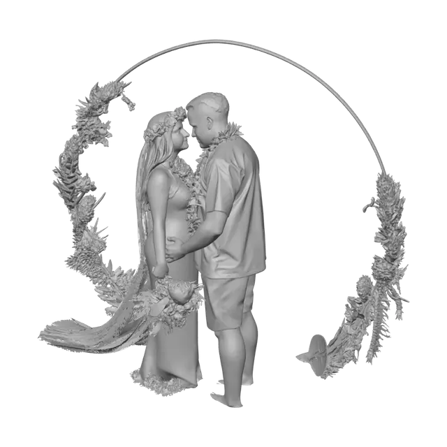 3D model for Vows Under a Floral Arch on the Beach