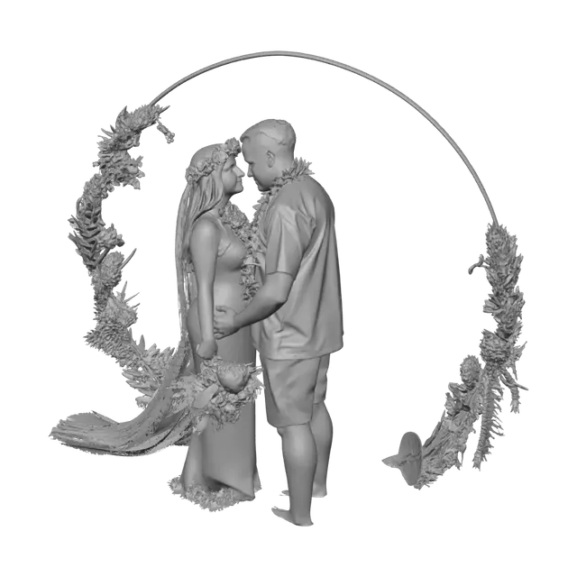 3D model for Vows Under a Floral Arch on the Beach