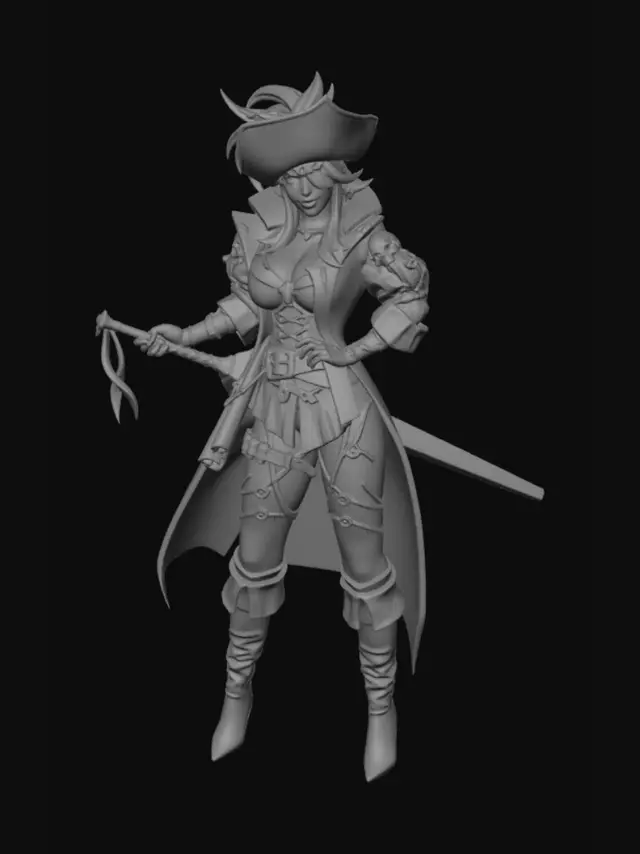 3D model for Pirate Captain